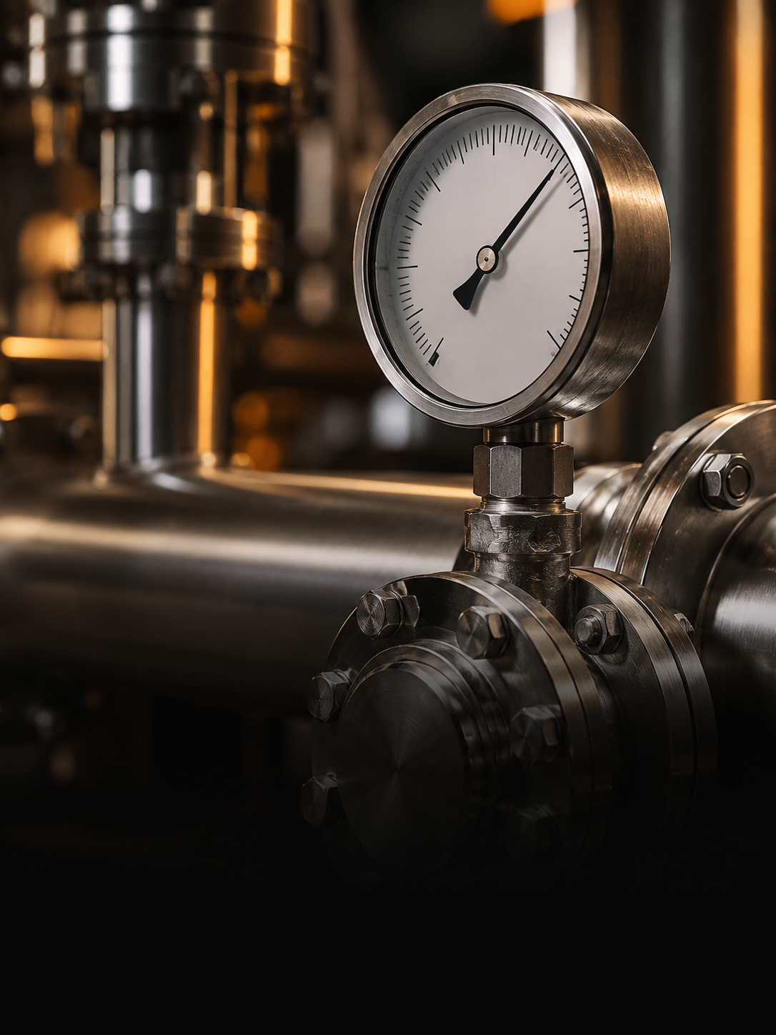 Careful petroleum inspection representing integrity and accountability